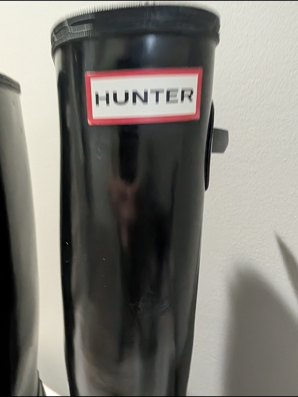 Hunter Original Tall Gloss Rain Boots Black Waterproof Rubber Size 10 Preppy - Picture 3 of 13